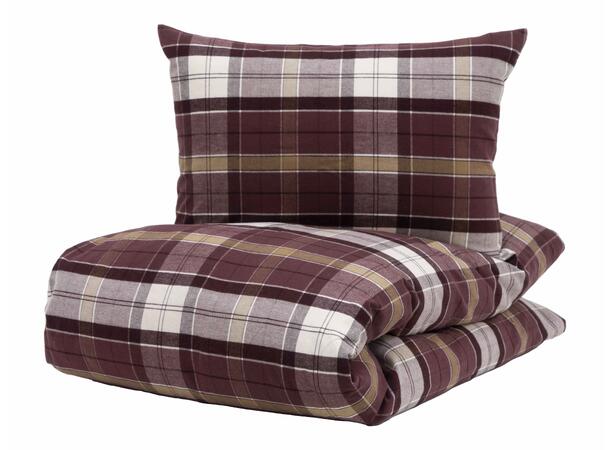 Borås Cotton Antonio bäddset 150x210/50x60 Aubergine
