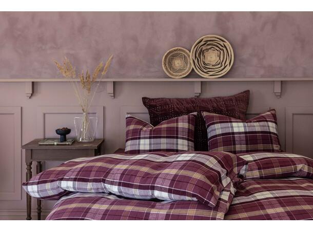 Borås Cotton Antonio bäddset 150x210/50x60 Aubergine