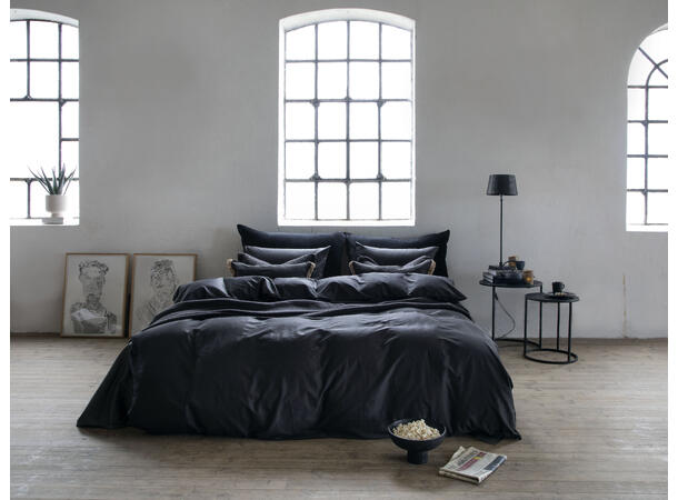 Borås Cotton Cloud bäddset 150x210/50x60 Black