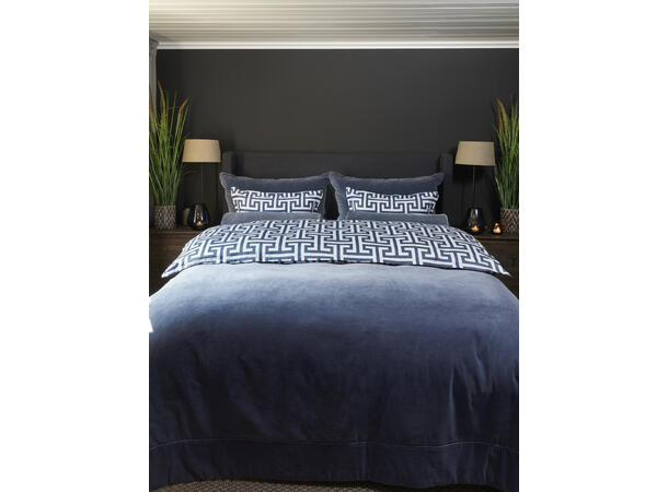 Halvor Bakke Wellington sängöverkast 160x280 blå / Vintage indigo
