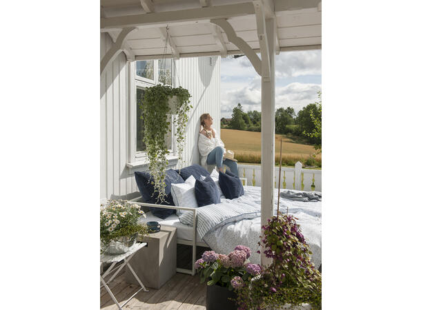Borås Cotton Arosa bäddset 150x210/50x60 Blå