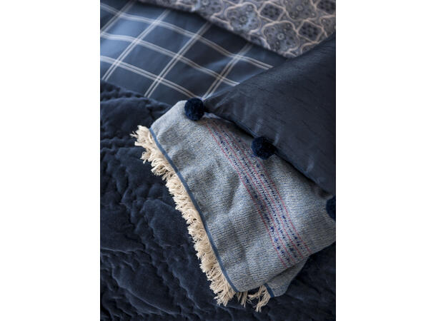 Borås Cotton Trouville sängöverkast 130x180 Dusty blue