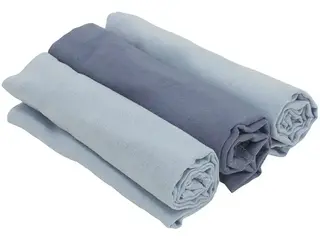 Mie flanellfilt 3-pack. 100% org.bomull 70x70 Bl&#229;