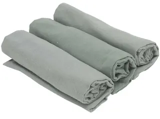 Mie flanellfilt 3-pack. 100% org.bomull 70x70 Gr&#246;n