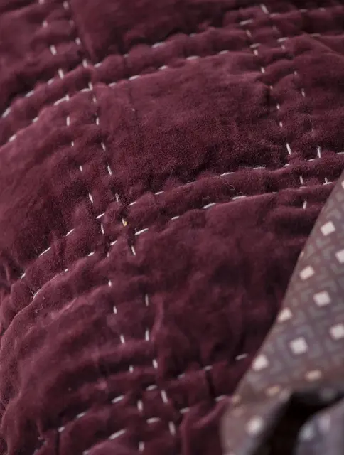 Borås Cotton Bordeaux sängöverkast 140x240 Burgundy 