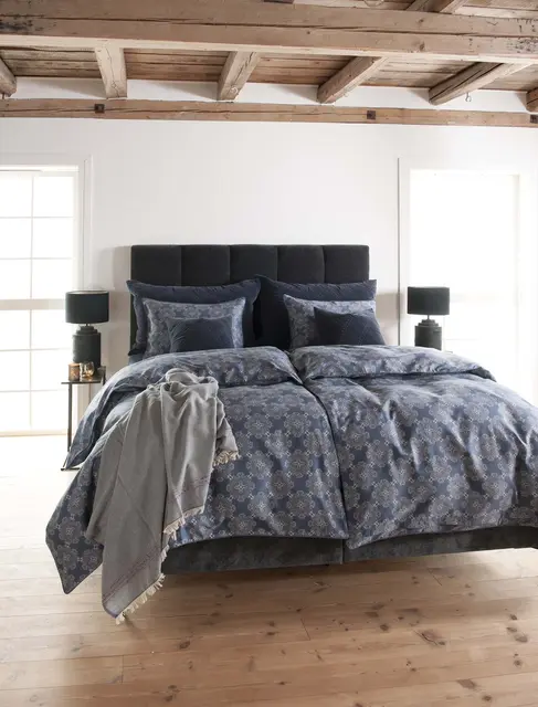 Borås Cotton Trouville sängöverkast 130x180 Dusty blue 