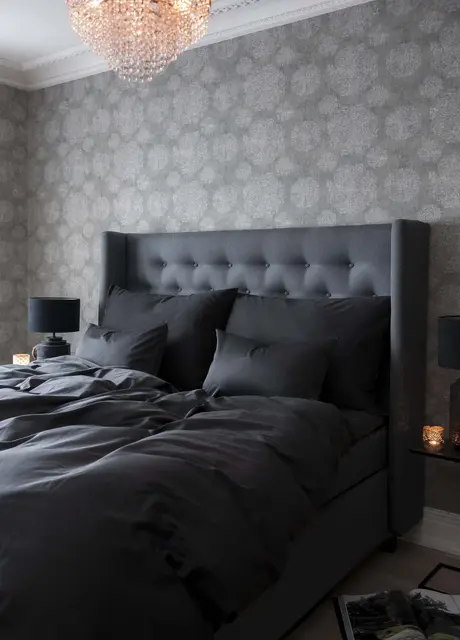 Borås Cotton Cloud bäddset 150x210/50x60 Black 