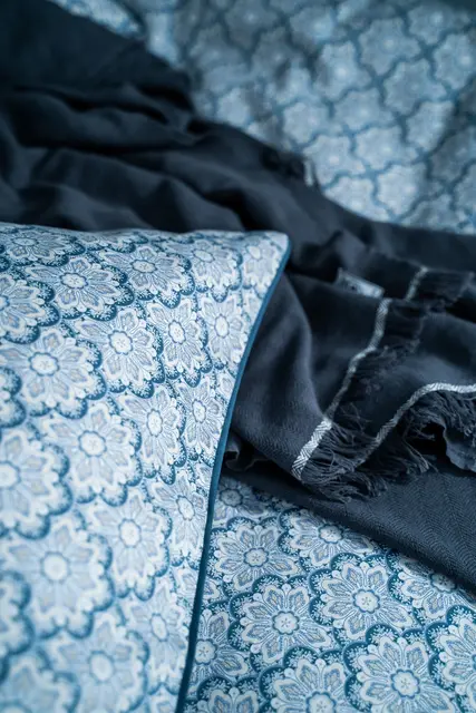Borås Cotton Sorrento bäddset 230x220/2*50x60 Blå / Blue 