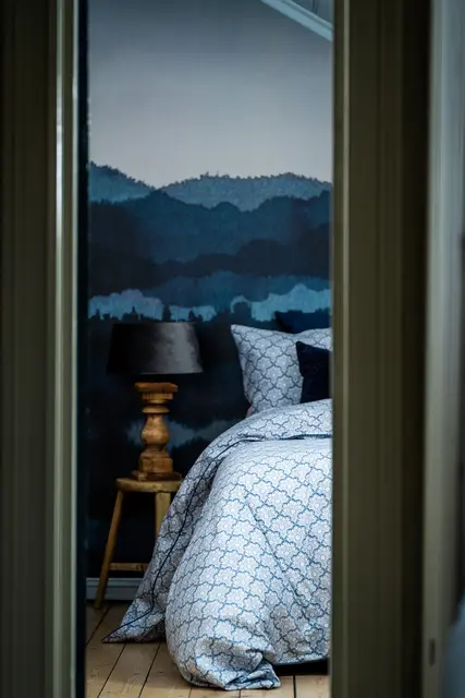 Borås Cotton Sorrento bäddset 230x220/2*50x60 Blå / Blue 