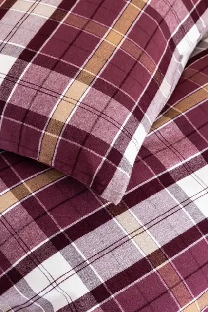 Borås Cotton Antonio bäddset 150x210/50x60 Aubergine 
