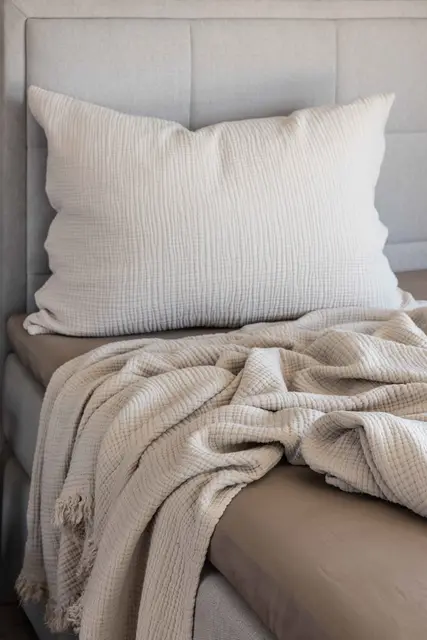 Borås Cotton Cloud kuvertsytt lakan 180x200 Sand 