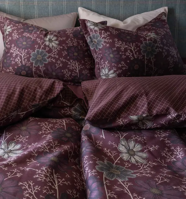 Borås Cotton Viola bäddset 230x220/2*50x60 Aubergine 
