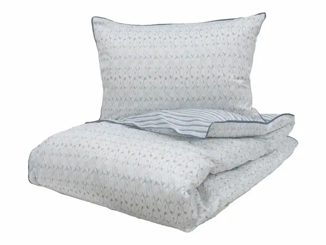 Borås Cotton Arosa bäddset 150x210/50x60 Blå 