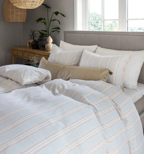 Borås Cotton Luca bäddset 150x210/50x60 Blå 