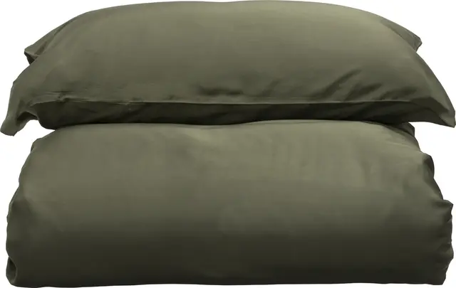 Borås Cotton Bliss bäddset 150x210/50x60 Oliven 