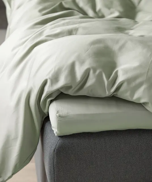 Borås Cotton Cloud kuvertsytt lakan 180x200 Ljusgrön 