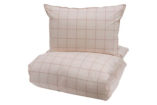 Borås Cotton Lumi bäddset 150x210/50x60 Rosa 