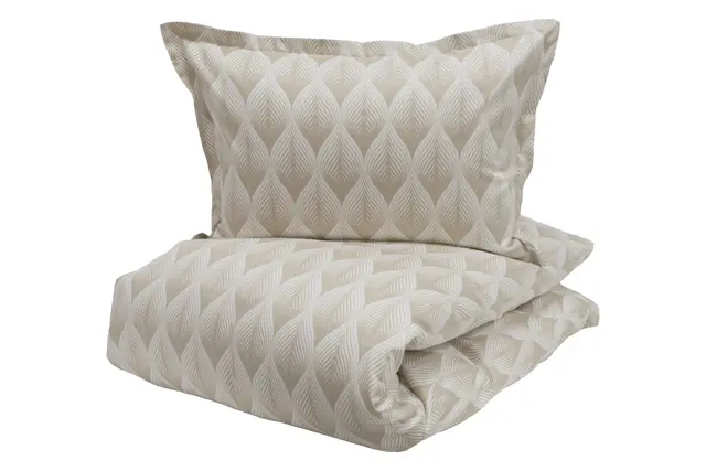 Borås Cotton Roanne bäddset 150x210/50x60 Beige 