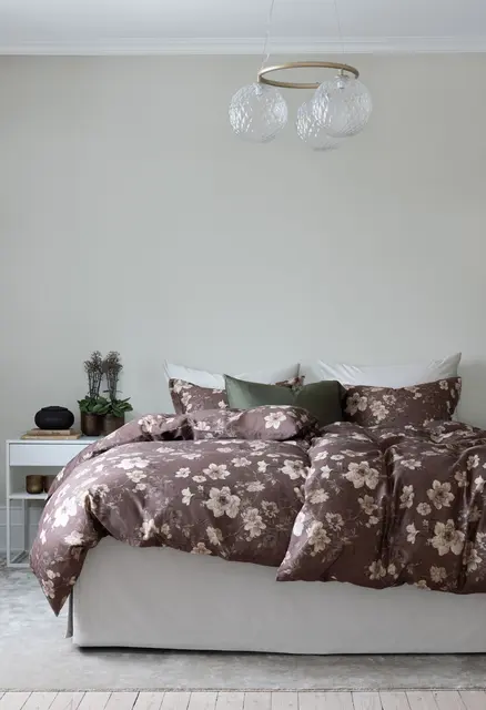 Borås Cotton Oline bäddset 150x210/50x60 Brun 