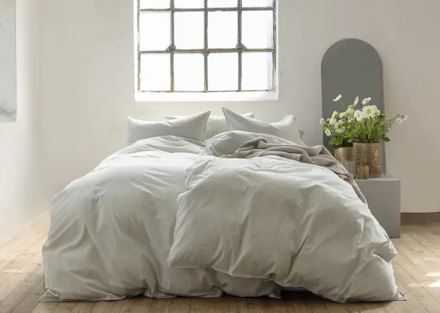 Borås Cotton Cille bäddset 150x210/50x60 Grön 