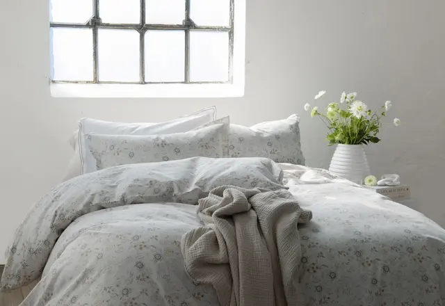 Borås Cotton Liva bäddset 150x210/50x60 Blå 