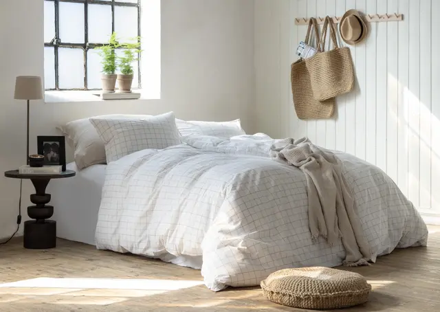Borås Cotton Lumi bäddset 230x220/2*50x60 Taupe 