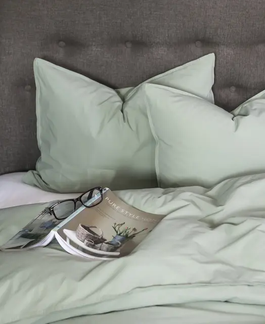 Borås Cotton Breeze bäddset 100% ekologi 230x220/50x60 Dusty green 