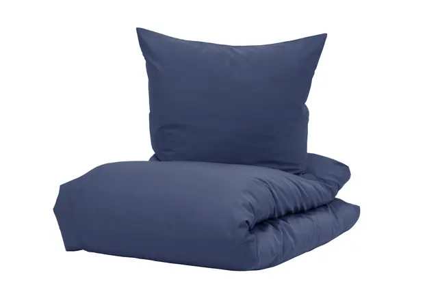 Borås Cotton Cloud bäddset 150x210/50x60 Deep blue 