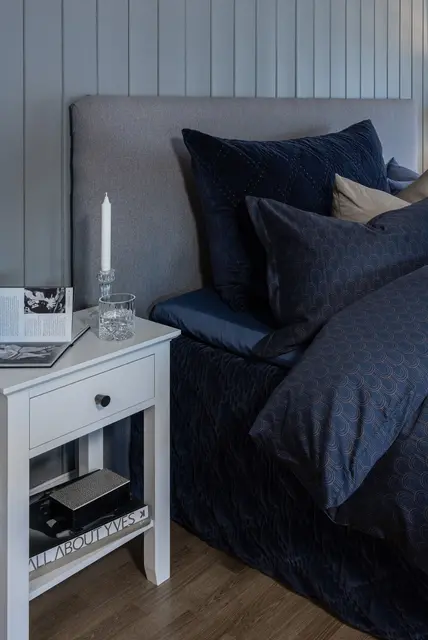 Borås Cotton Cloud kuvertsytt lakan 180x200 Deep blue 