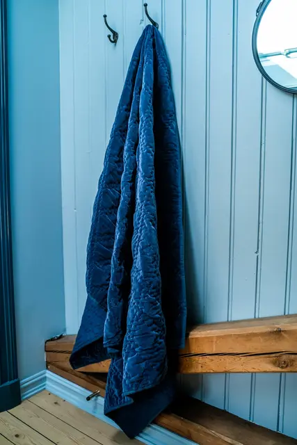 Borås Cotton Marseille sängöverkast 140x240 Hague blue 