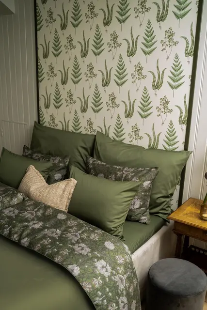 Borås Cotton Cloud kuvertsytt lakan 150x200 Green 