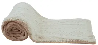 Bor&#229;s Cotton Chamonix pl&#228;d 130x170 Snow white