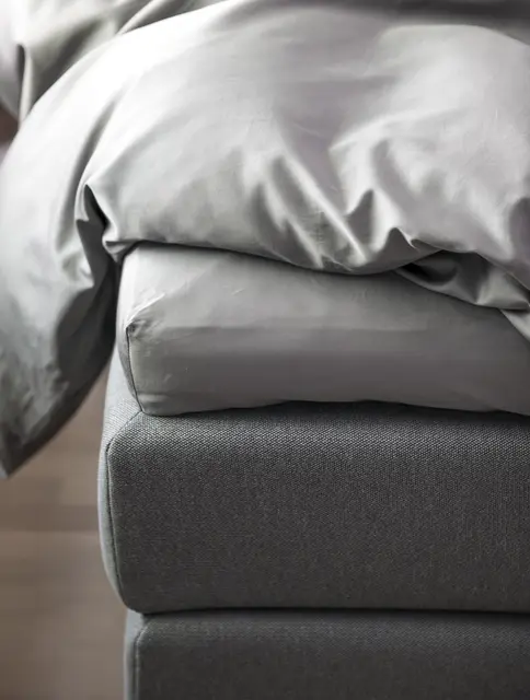 Borås Cotton Cloud kuvertsytt lakan 160x200 Antrasit 