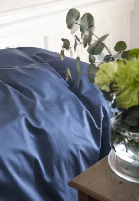 Borås Cotton Cloud bäddset 150x210/50x60 Deep blue 
