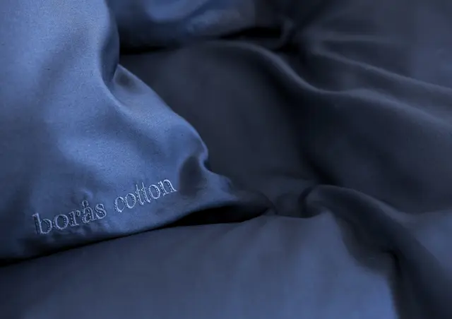 Borås Cotton Cloud bäddset 150x210/50x60 Deep blue 