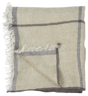 Halvor Bakke Cornwall pl&#228;d 130x170 Beige