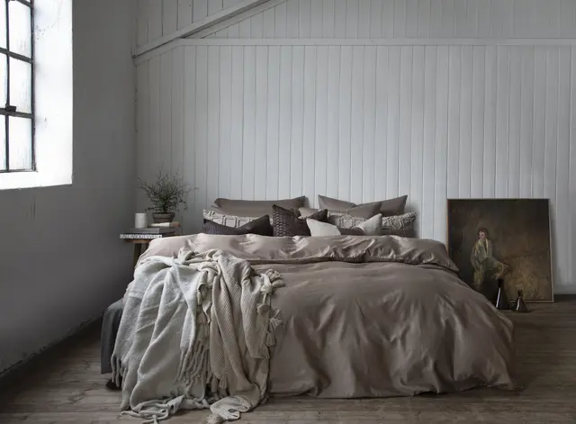 Borås Cotton Cloud bäddset 150x210/50x60 Sand 