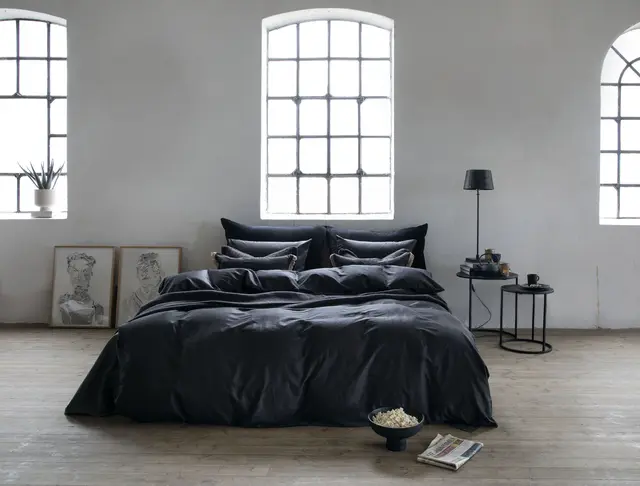 Borås Cotton Cloud bäddset 150x210/50x60 Black 