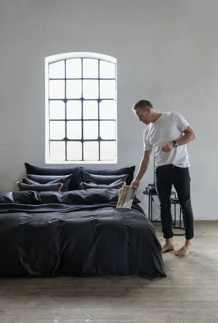 Borås Cotton Cloud bäddset 150x210/50x60 Black 