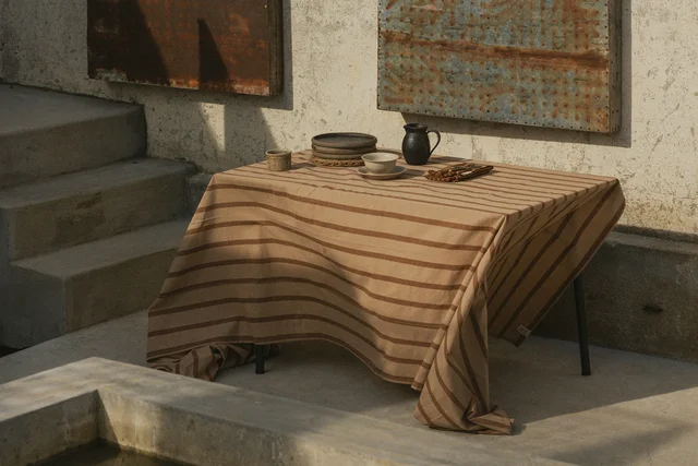 Gustav Ovland Belona duk 140x250 Beige / Vass 
