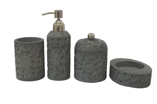 Borås Cotton Hamam tvålkopp Grey stone embossed 