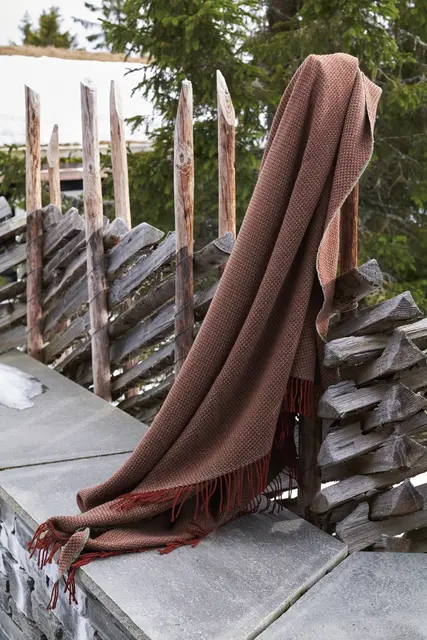 Halvor Bakke Ashford pläd 120x190 Dusty olive/ rustic brown 