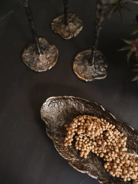 Halvor Bakke Bloem dekorfat 46x19cm Brun 