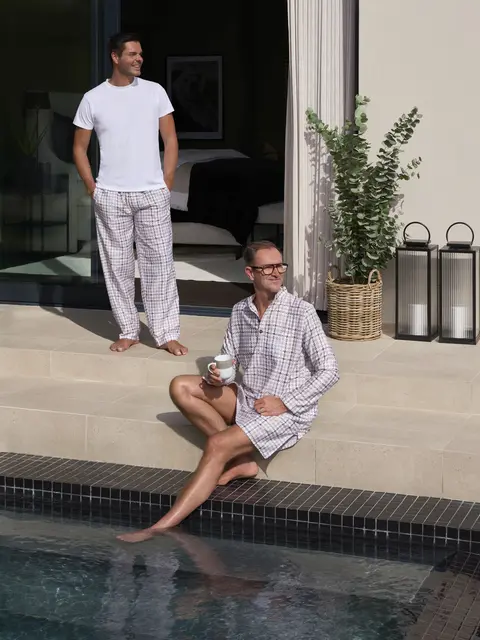 Halvor Bakke Chateau Roubine pyjamasbyxa S/M Beige / Pure cashmere 