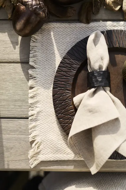 Halvor Bakke Fagerborg linneservett 2pk 45x45 Natur 