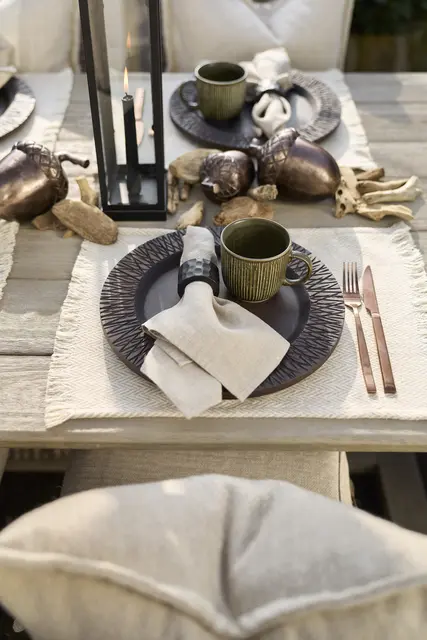 Halvor Bakke Fagerborg linneservett 2pk 45x45 Natur 