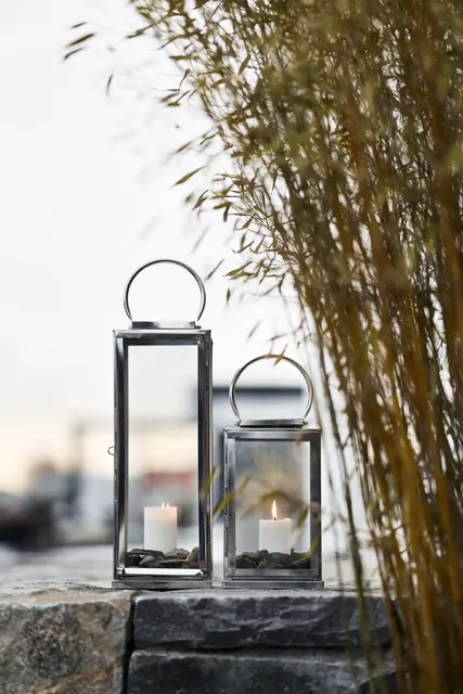 Halvor Bakke Marmi lanterne rustfri stål Høyde 56 cm Sølvfarget 