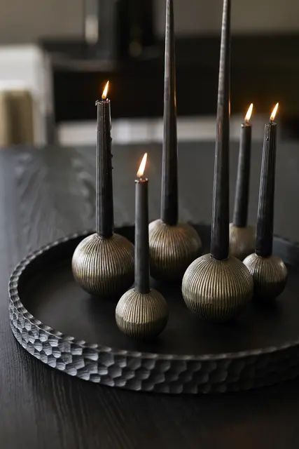 Halvor Bakke Skillebekk ljusstake Stor Brun 