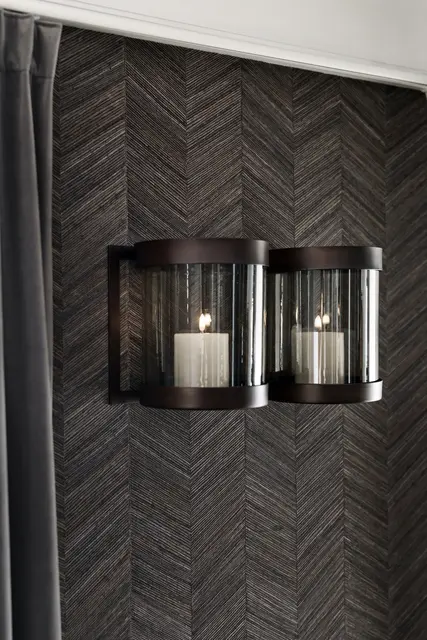 Halvor Bakke Vila vägglykta glas järn Ø20 Brun metall med glass 