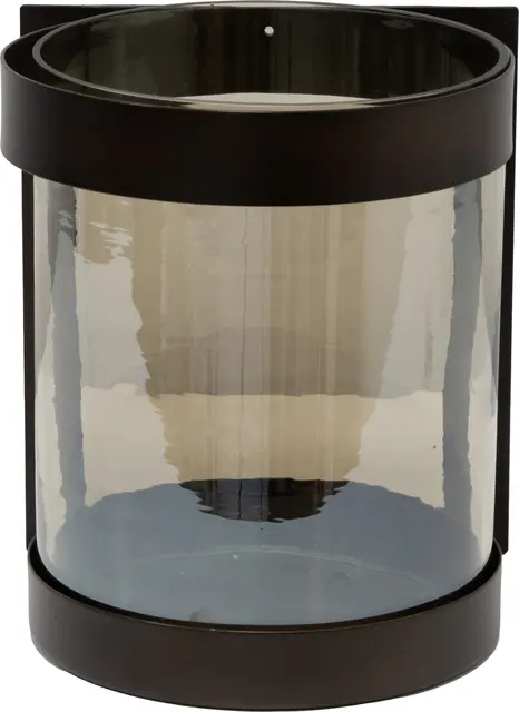 Halvor Bakke Vila vägglykta glas järn Ø20 Brun metall med glass 